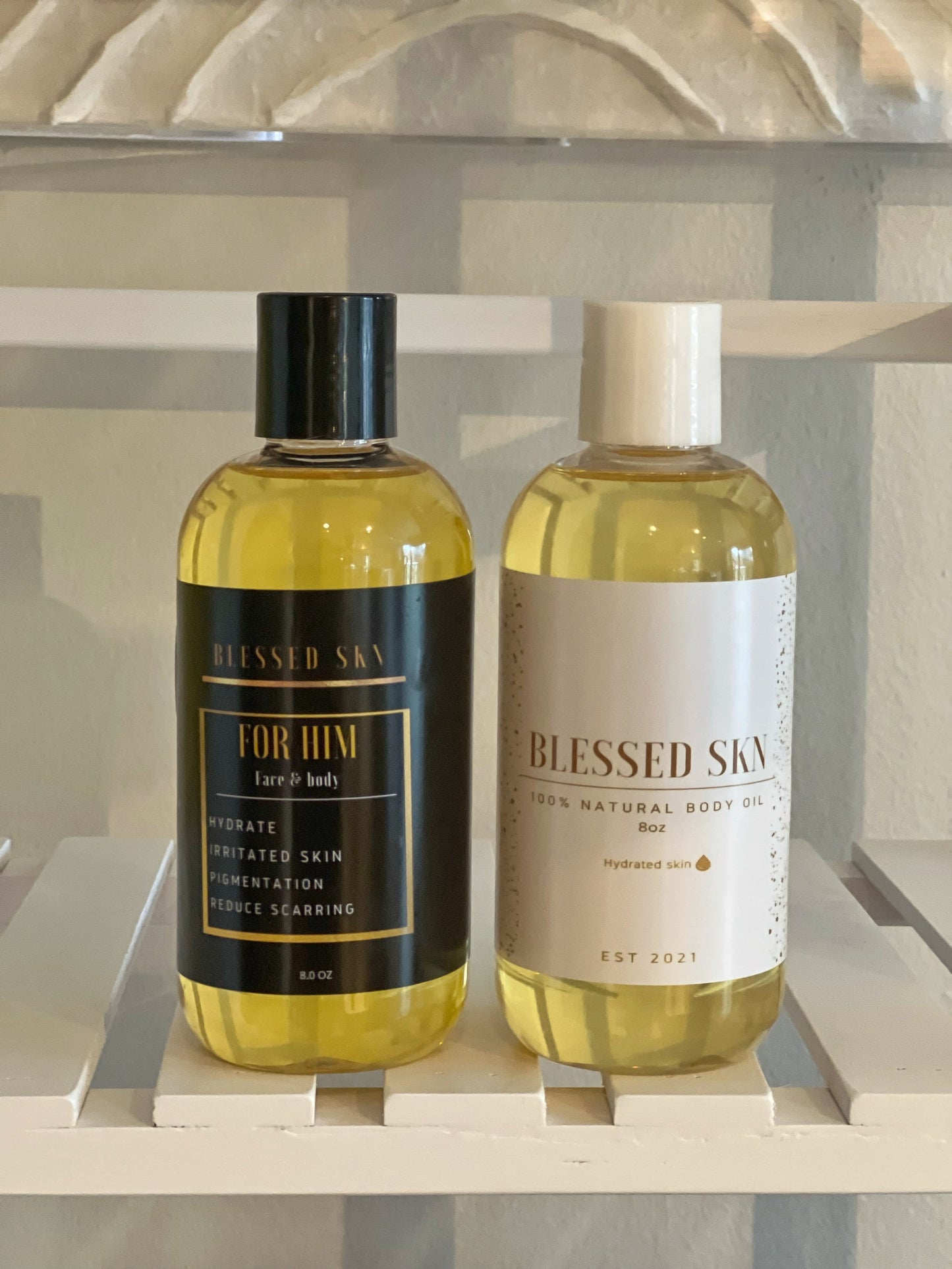 His and Hers body oil set